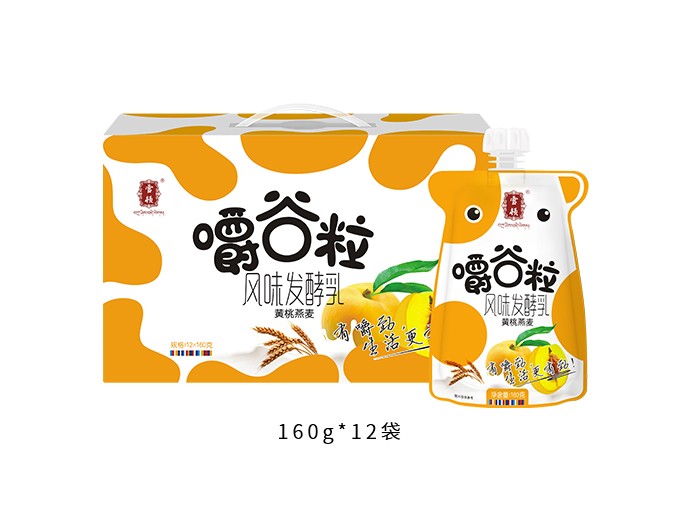 嚼谷粒黃桃燕麥風(fēng)味發(fā)酵乳